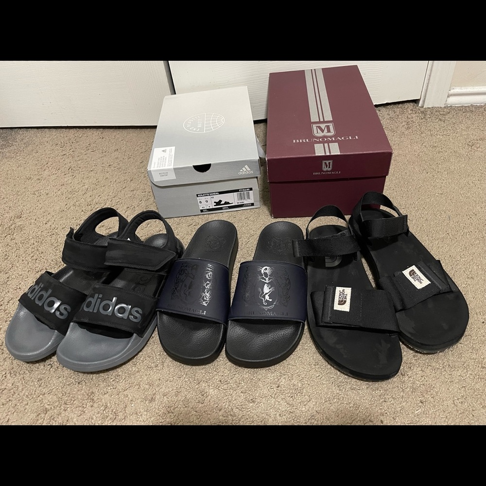 BrunoMagli, Adidas and Northface Sandals